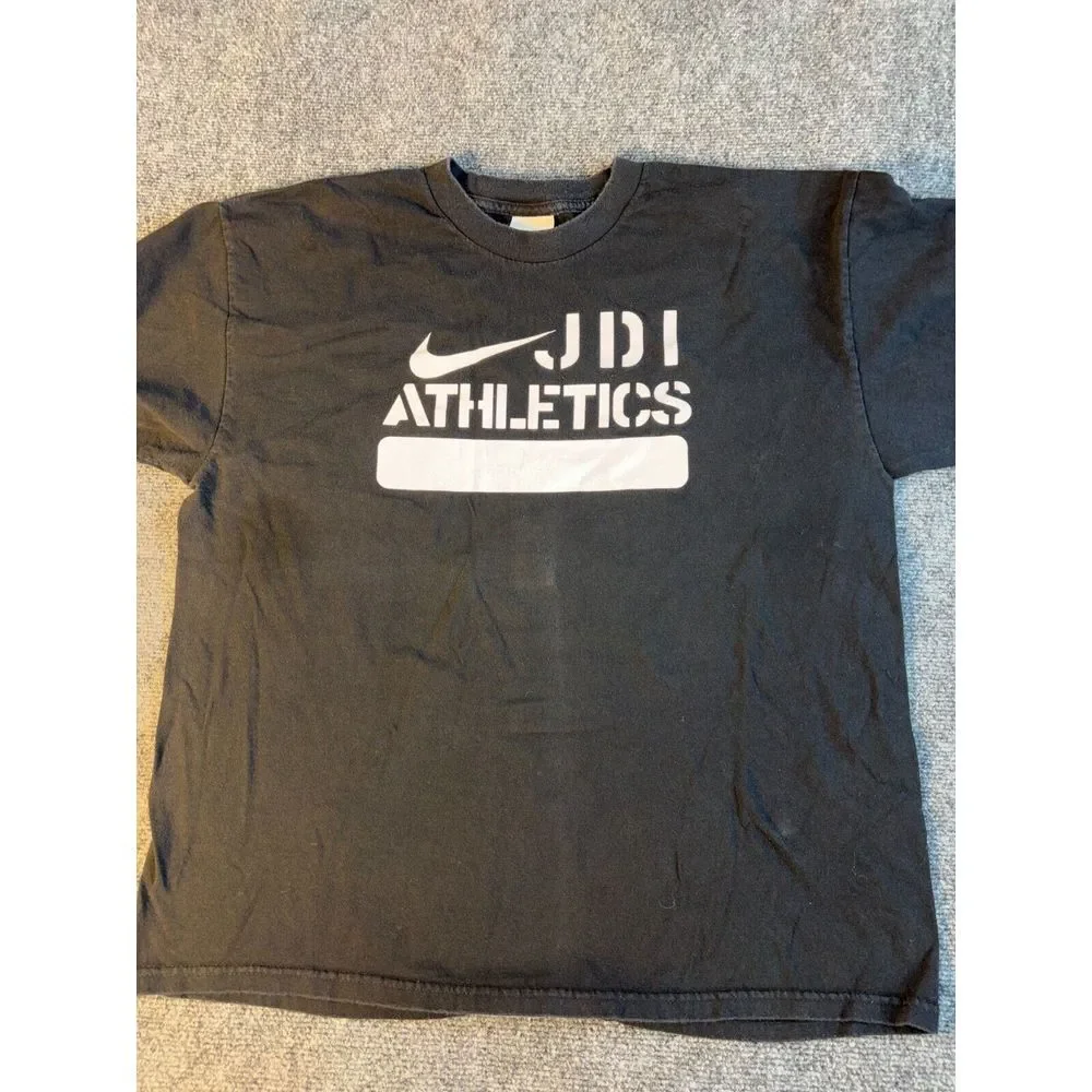 Nike Shirt Mens XL Black JDI Athletics Short Casual Sleeve Crew Neck Swoosh Logo